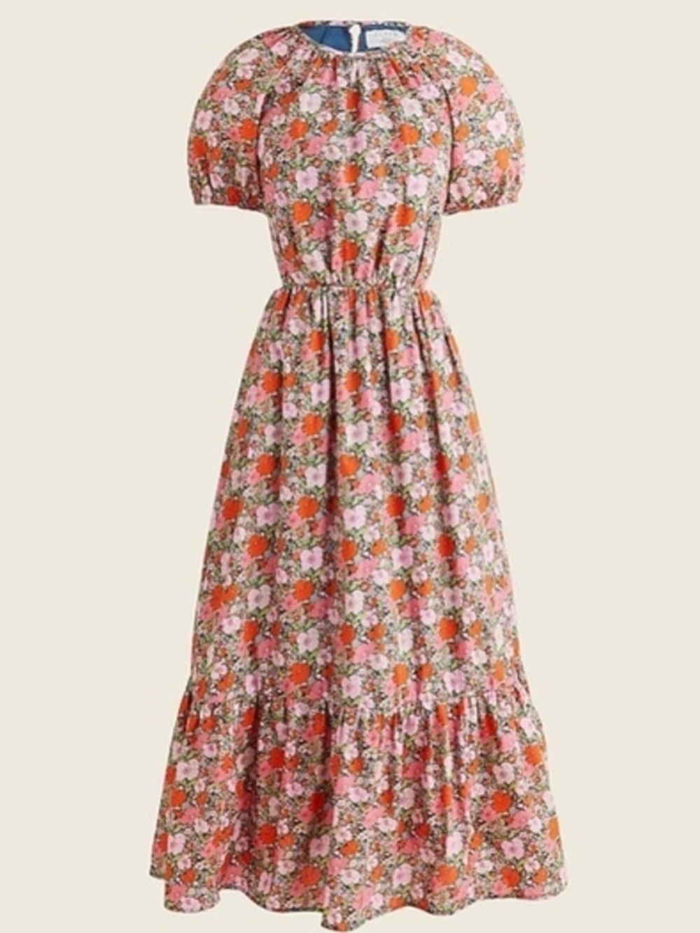 J Crew X Liberty London Side-cutout Organic Cotton Dress in Meadow Song Size 4